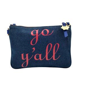Draper James Red & Blue Denim 'Go Y'all' Shoulder Bag